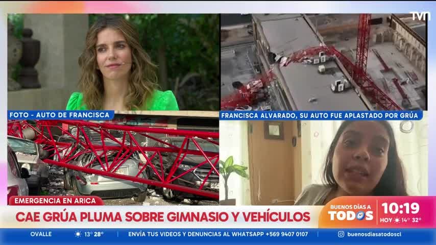Testigo de caída de grúa en Arica: "Pensábamos que era un terremoto"