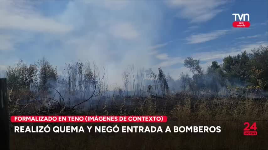 Formalizado por quema no autorizada no permitió entrada a bomberos