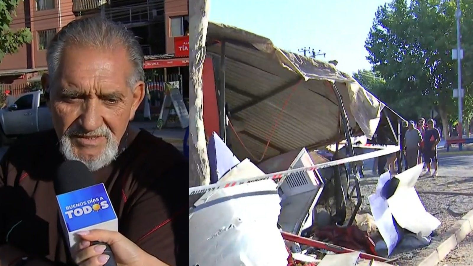 Ayudemos a don Peter: Delincuentes chocaron su kiosco y le robaron su mercadería