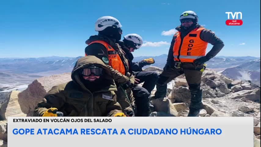 Rescatan a ciudadano Húngaro extraviado en Volcán Ojos del Salado