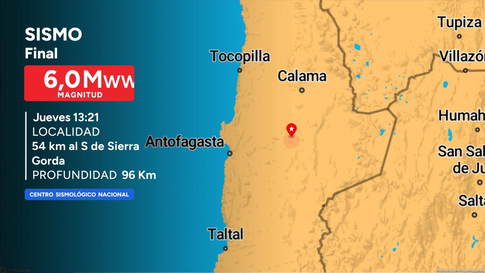 Fuerte sismo magnitud se registró este mediodía en la región
