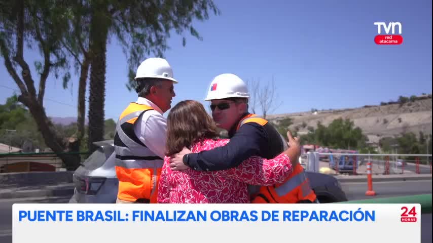 Finalizan obras de reparación del Puente Brasil