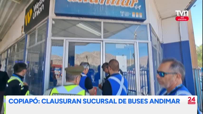 Clausuran sucursal de buses en Copiapó