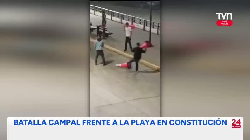 Grupos rivales protagonizaron batalla campal en Constitución