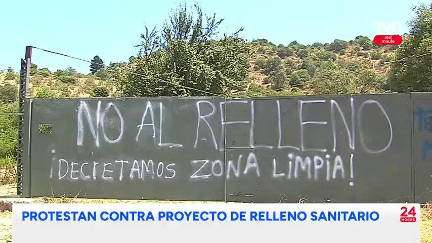 Vecinos protestan contra proyecto de relleno sanitario en Villa Alegre