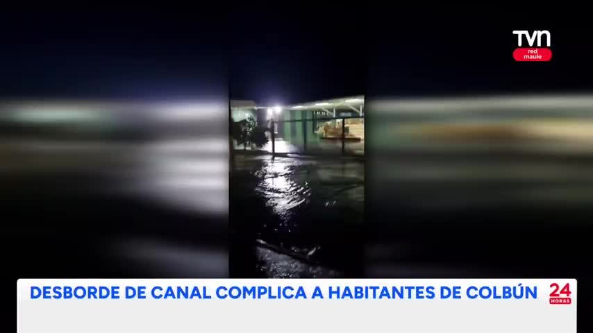 Desborde de canal afectó a una casa y dos locales en Colbún