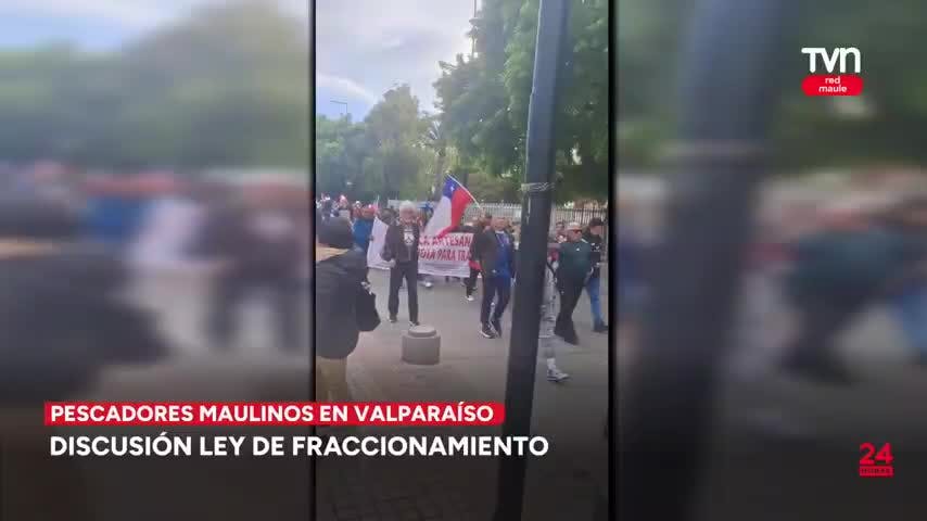 Pescadores maulinos viajaron a Valparaíso a movilización