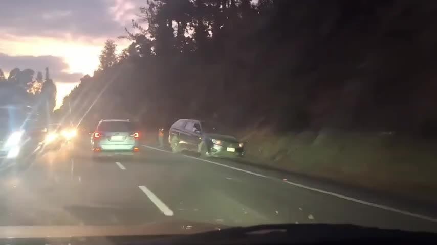 Dos accidentes genera caída de rocas a la carretera San Pedro de la Paz-Santa Juana