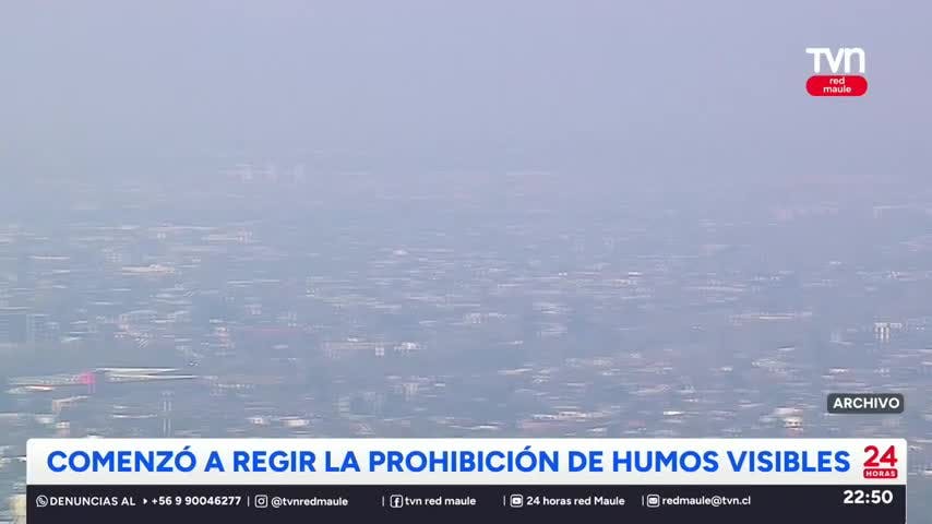 Comenzó la prohibición de humo visible en Talca y Maule
