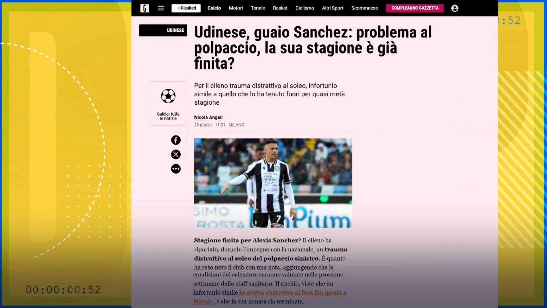 Medios especializados alertan sobre Alexis Sánchez 