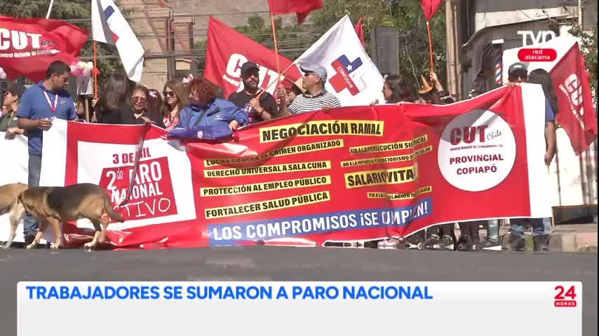 Copiapó: Marcha por paro nacional tuvo amplia convocatoria