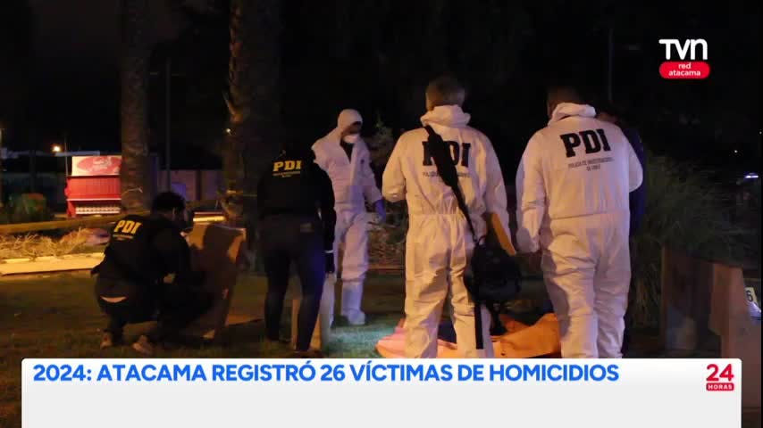 26 homicidios se registraron el 2024 en Atacama