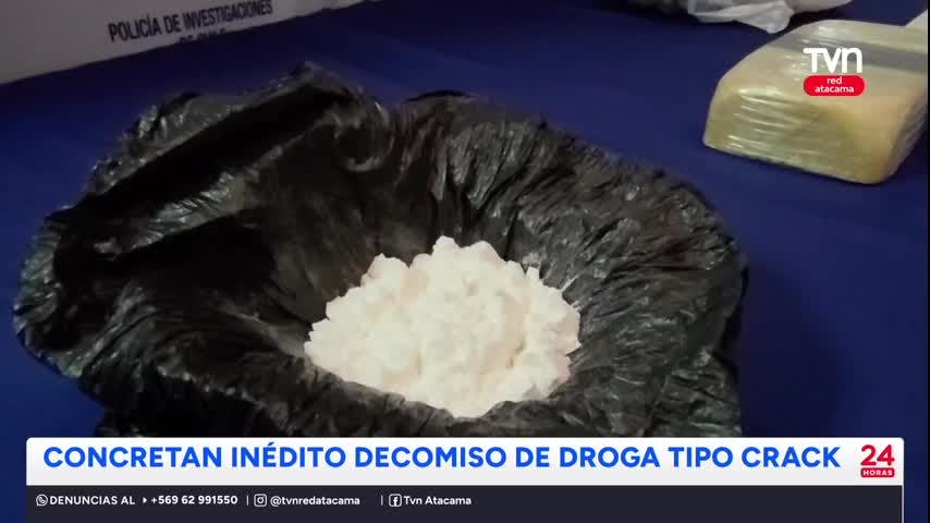 Inédito decomiso de droga tipo crack en Atacama