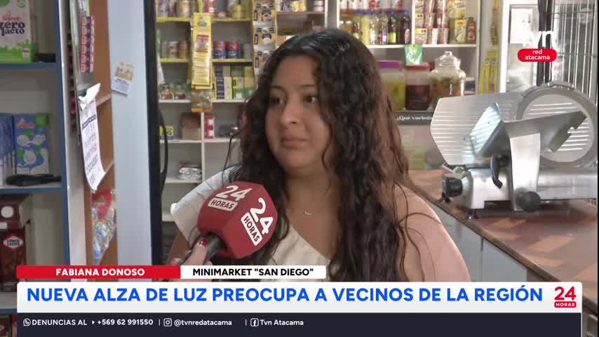 Nueva alza de la luz