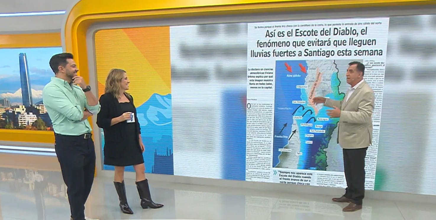 El escote del diablo ¿Qué es y cómo afectaría a la zona central con lluvias?