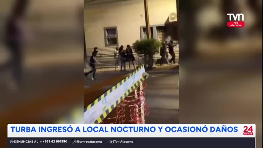 Turba ingresó a local nocturno y ocasionó daños