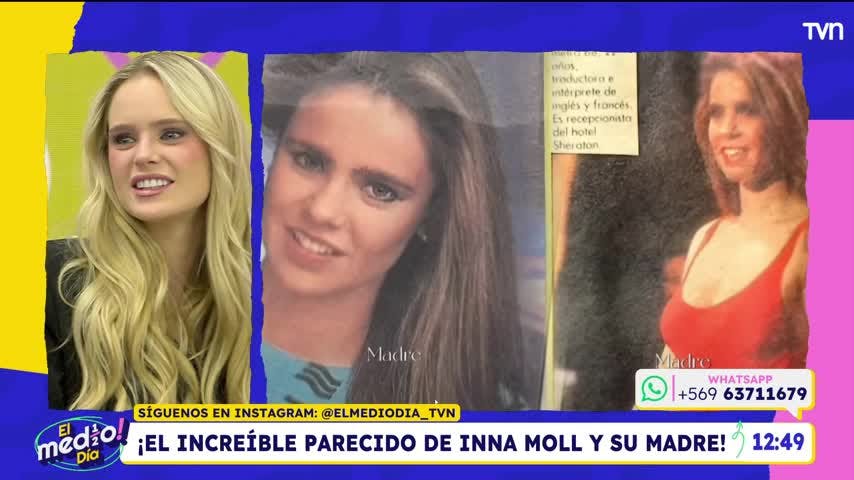 El increíble parecido de Inna Moll y su madre