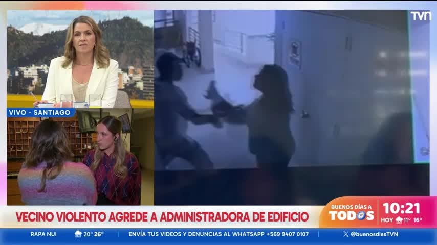 Video capta agresión de residente a administradora de edificio