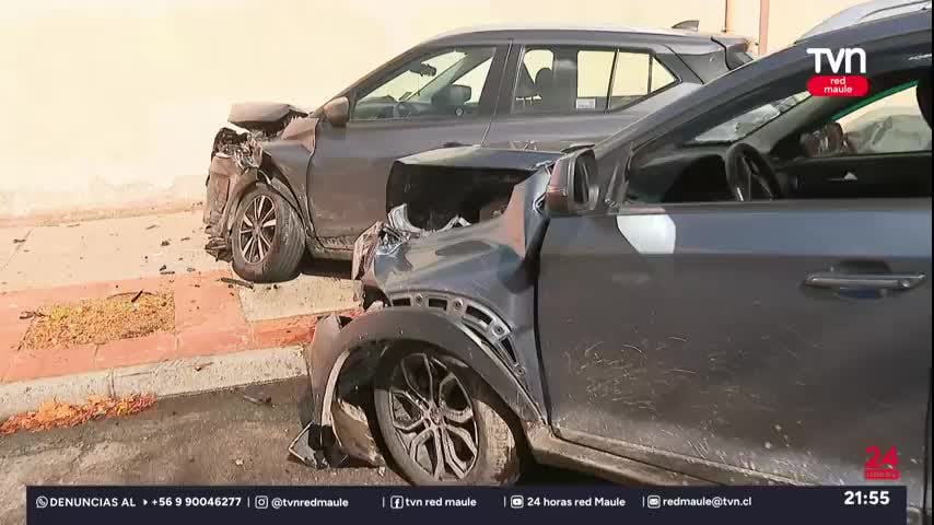 Tres vehículos resultaron dañados tras persecución en el centro de Talca