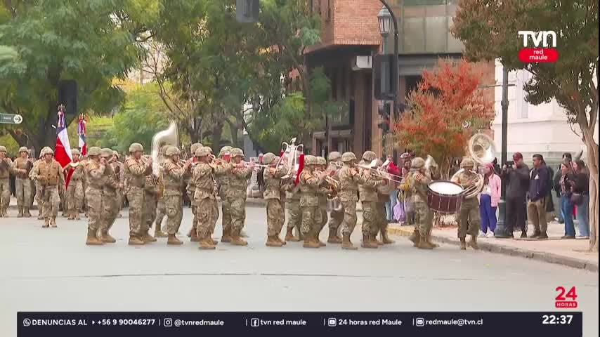 Carabineros celebró su nuevo aniversario con un desfile en Talca