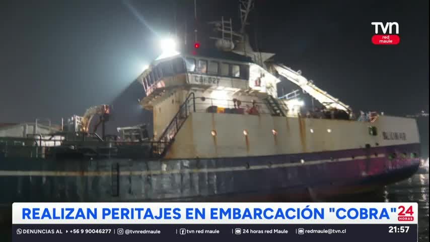 Realizan peritajes en embarcación "Cobra"