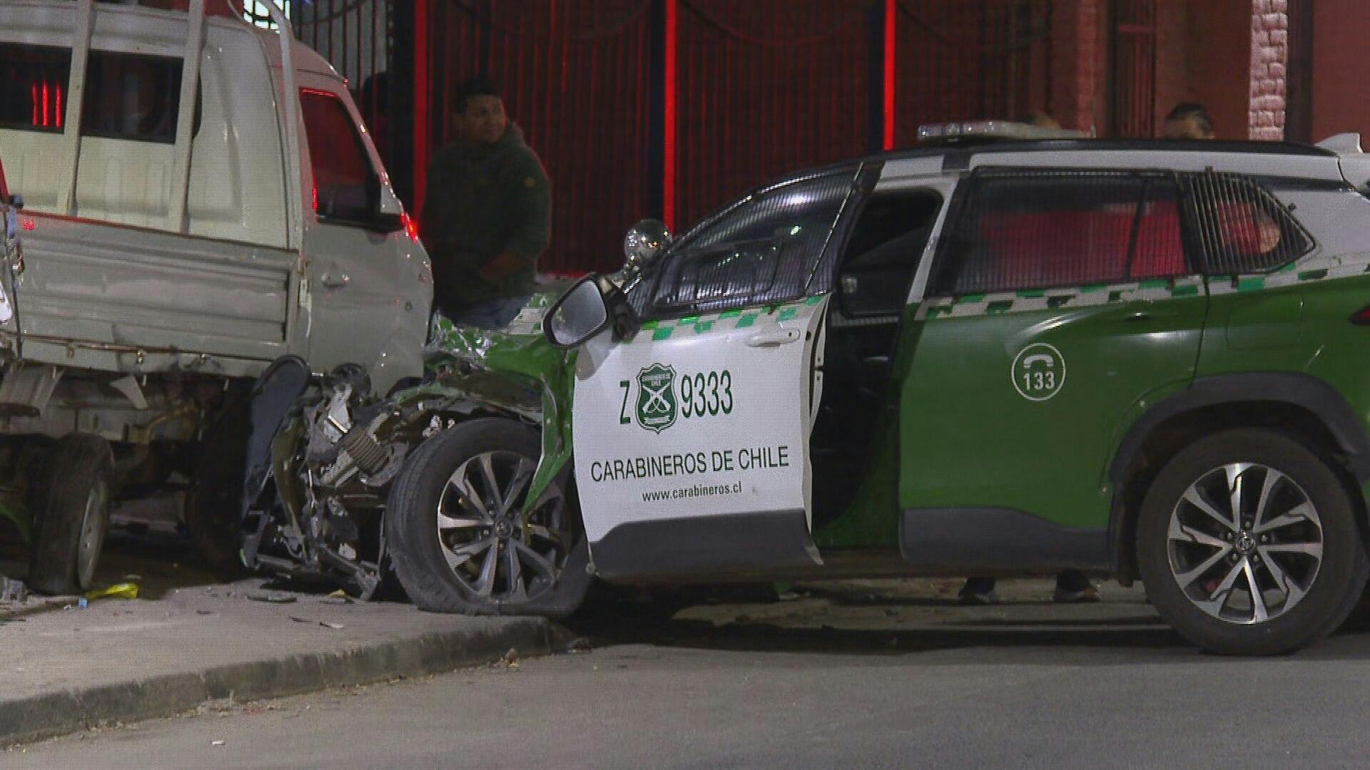 Persecución policial terminó con dos carabineros heridos en Renca 