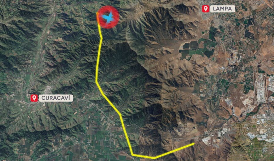 Confirman 6 personas a bordo en aeronave ambulancia que se accidentó en Curacaví