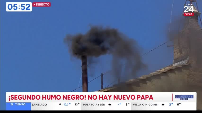 Aún no hay papa: segunda fumata del cónclave nuevamente con humo negro