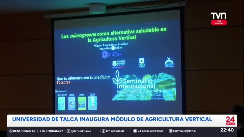 Universidad de Talca inaugura módulo de agricultura vertical