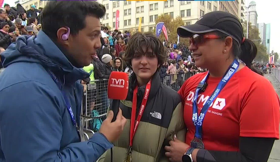 Le salvó la vida: Oriana sorprendió a su donante, quien corría en los 10k 