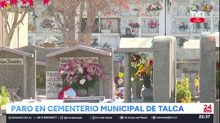 Trabajadores de cementerio de Talca protagonizaron paro