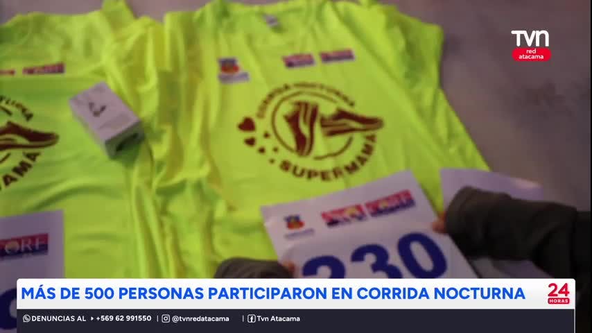 Masiva corrida familiar nocturna en Copiapó