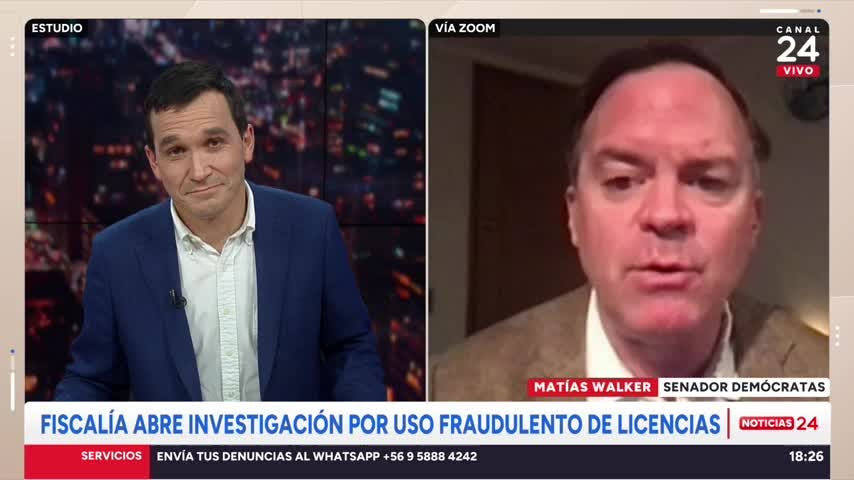 Senador Walker y caso de licencias médicas: Acá hay un sistema para defraudar al Fisco”