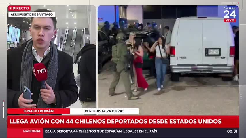 Los 44 chilenos deportados desde EE.UU. arribaron a Chile
