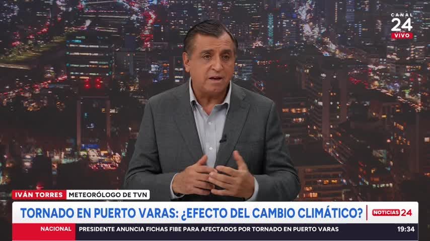 Iván Torres por tornado en el sur: “Con el cambio climático estos fenómenos serán más frecuentes y de mayor intensidad”