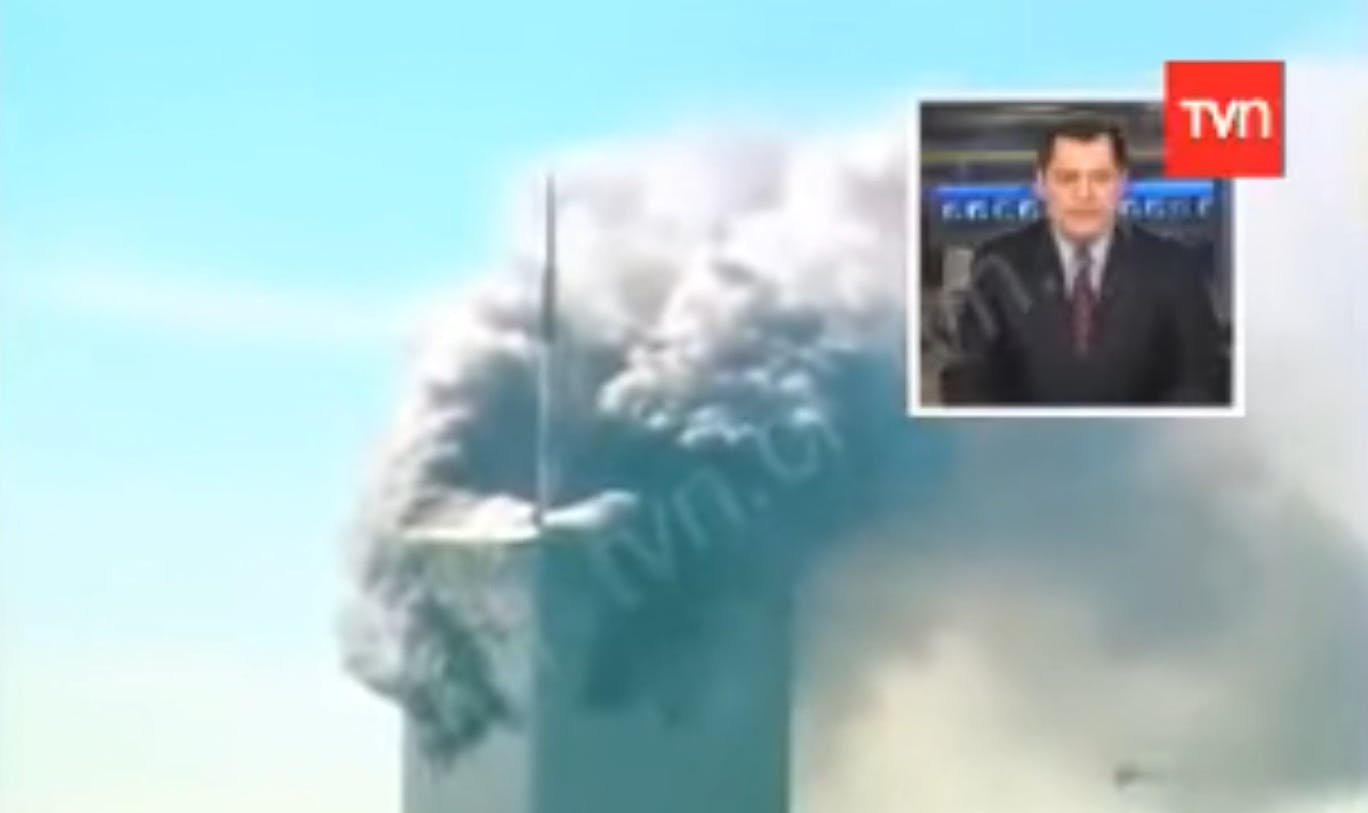 Así informó TVN el atentado a las Torres Gemelas en 2001 