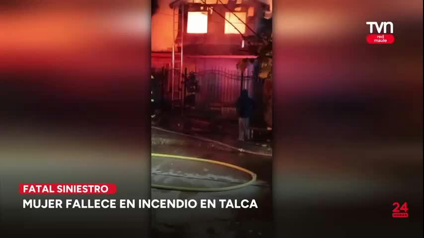 Incendio dejó una víctima fatal en Talca