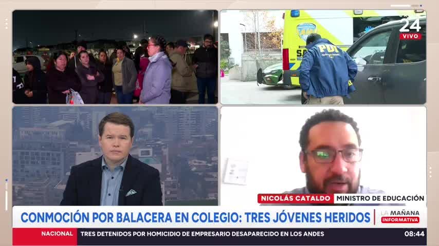 Ministro Cataldo tras balacera en colegio: "O lo abordamos entre todos o vamos a fracasar"