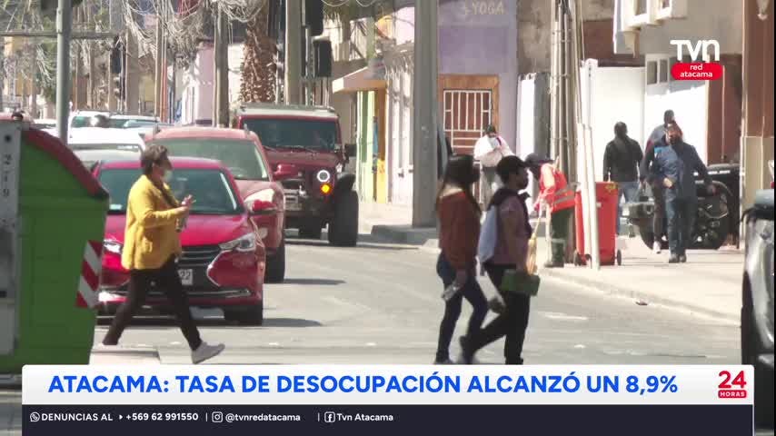 Atacama: Tasa de desocupación alcanzó un 8,9%