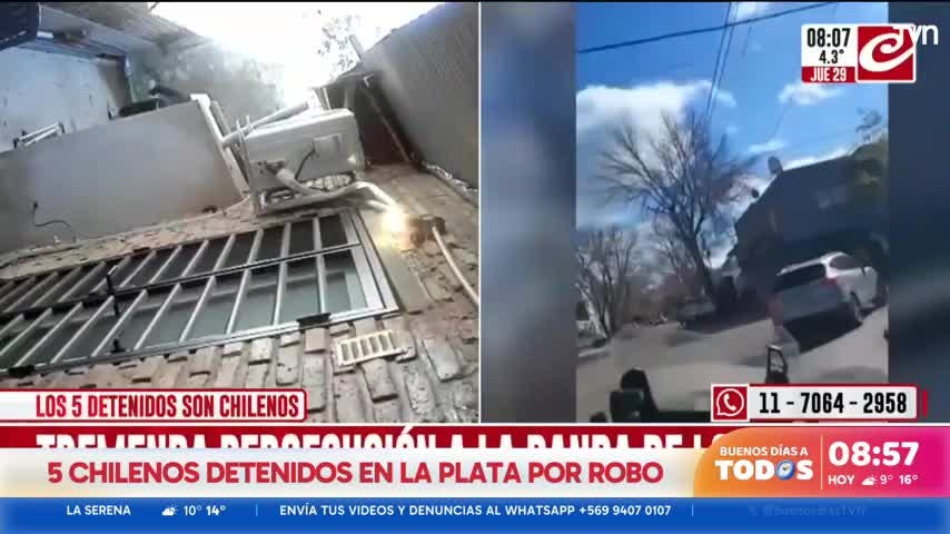 Chilenos hacen noticia en Argentina por extensa persecución policial