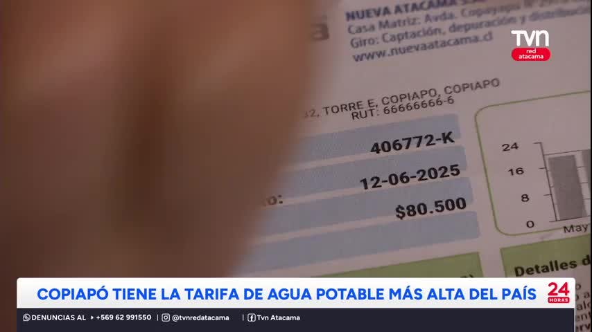 Copiapó lidera la tarifa de agua potable en el país