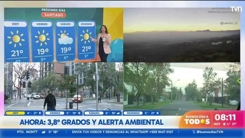 Soleado, pero frío: Revisa cómo estará el tiempo este jueves