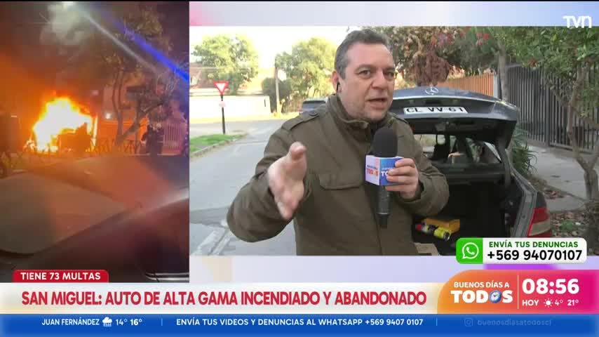 La verdad detrás del auto de alta gama encontrado quemado en San Miguel