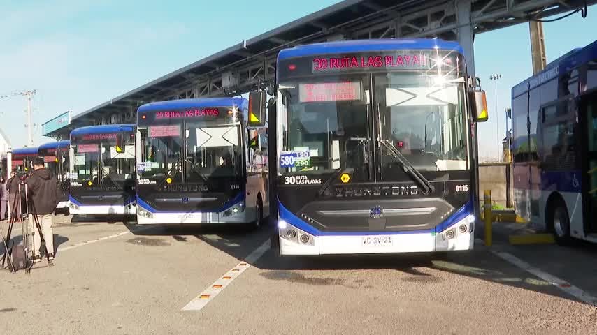 Los primeros 16 buses eléctricos de la región del Biobío comenzarán a circular a partir de este jueves en el Gran Concepción
