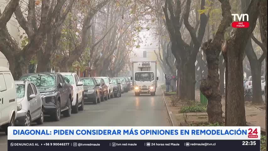 Concejales piden considerar más opiniones en remodelación de Diagonal