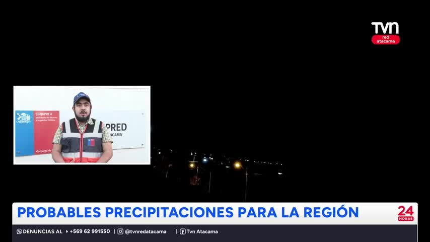 Probables precipitaciones para la región de Atacama