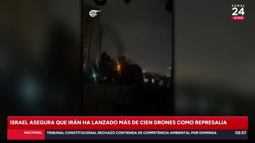Israel asegura que Irán lanzó más de 100 drones contra su territorio