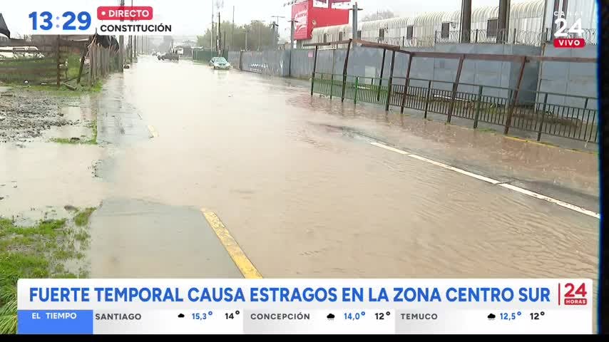 Anegamientos en calles en la región 
