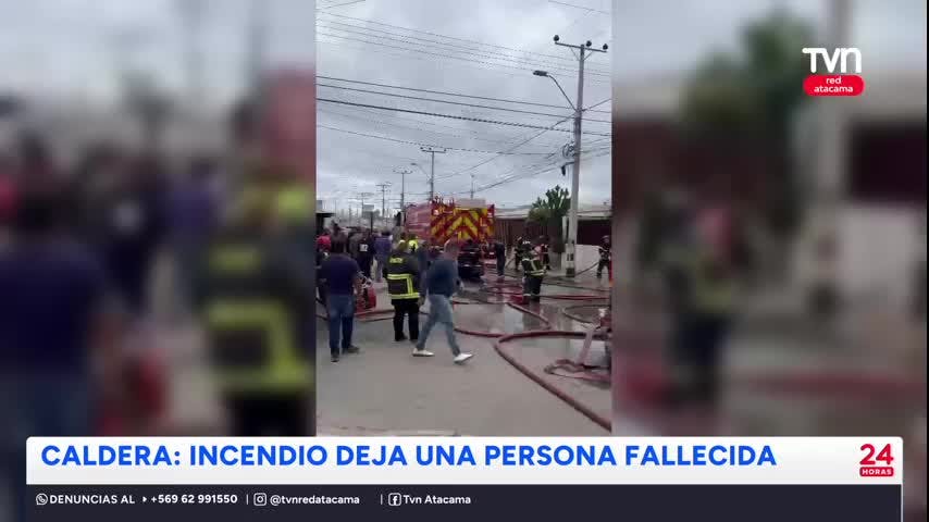 Incendio deja una persona fallecida