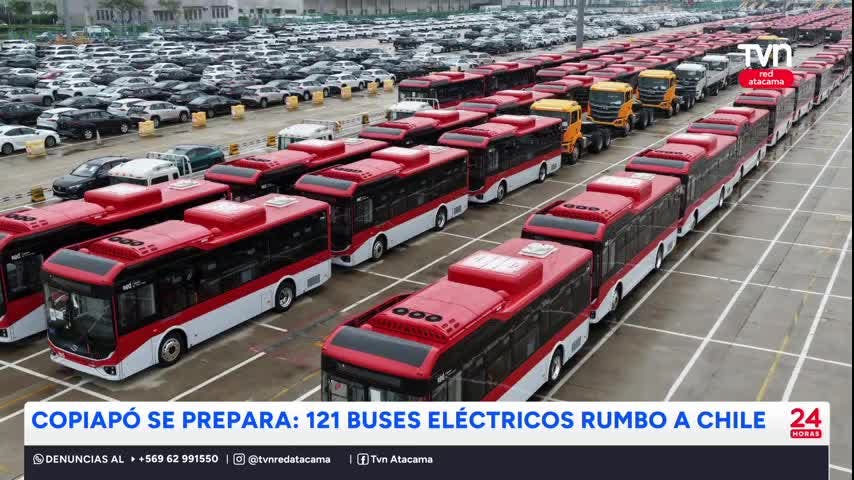 Copiapó se prepara: buses eléctricos ya embarcados